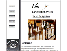 Tablet Screenshot of elitebartendingservices.com